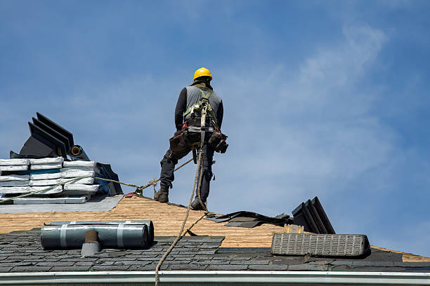 Professional Gutter Installation technician working in Beersheba Springs, TN